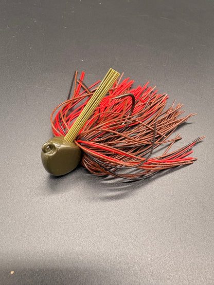 3/4 oz Red Bean Block N Lock Jig