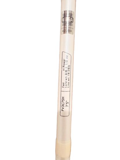 13 Fishing FATE V3 Frog Rod White {7’5” Hvy Fast} Baitcaster Rod